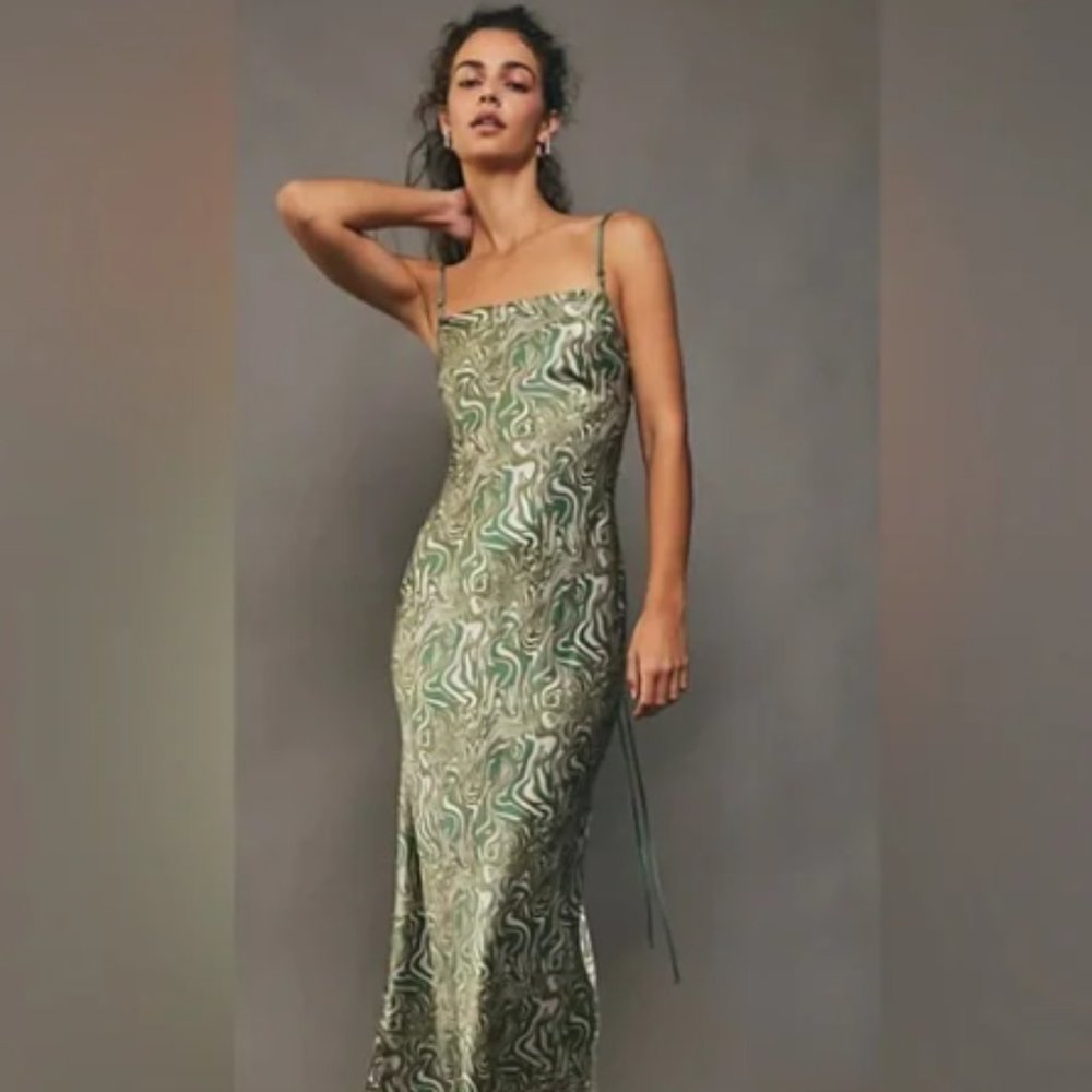 Alanis Maxi Dress | Bec & Bridge | US 4 | Beautiful Green Pattern